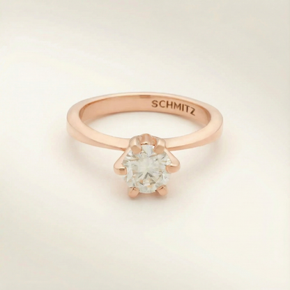 Anel de noivado Round 50 Pts